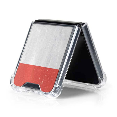 Italy Flag Distressed Galaxy Z Flip5 5G Clear Case